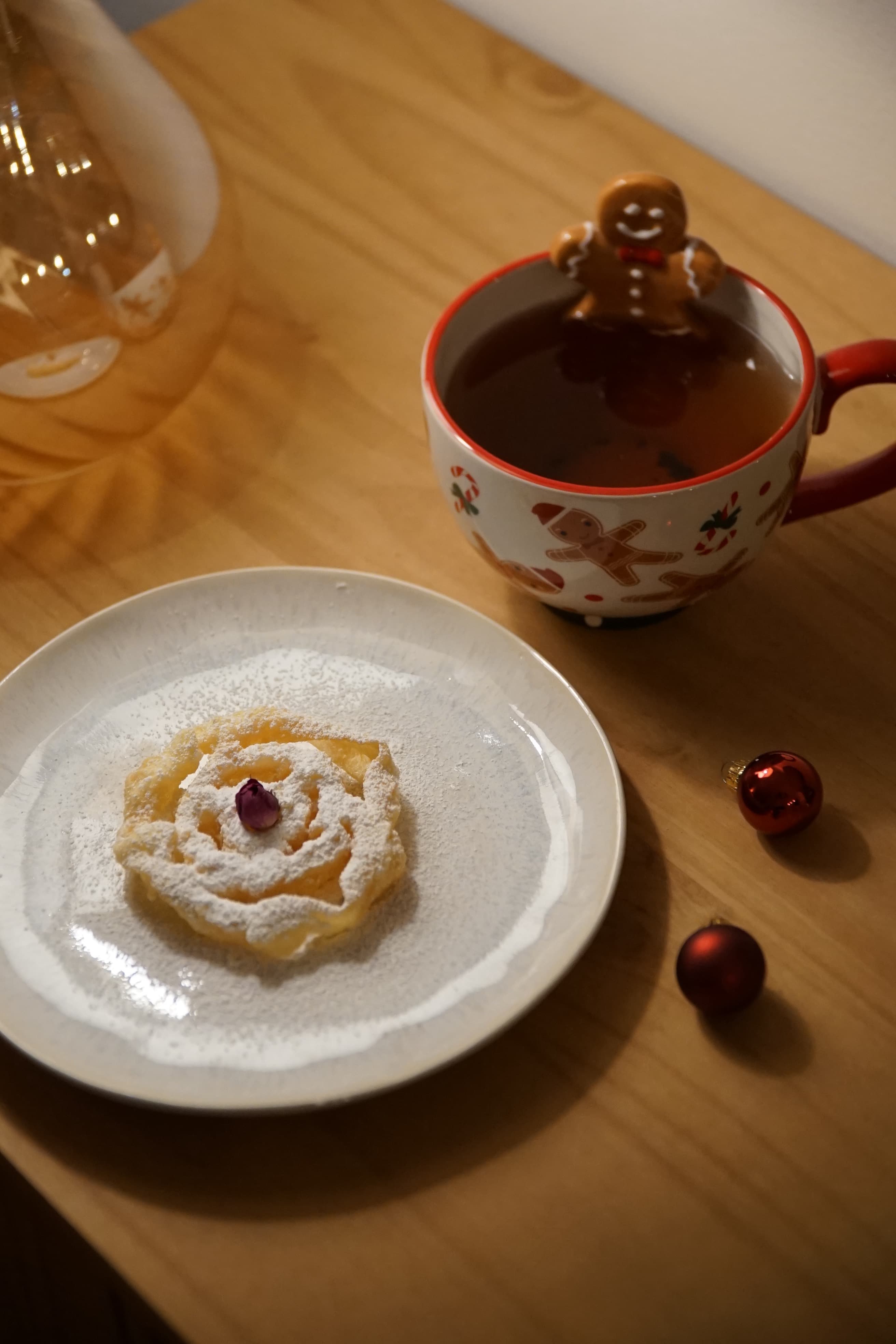 Colorful saffron rice pudding in a decorative bowl.